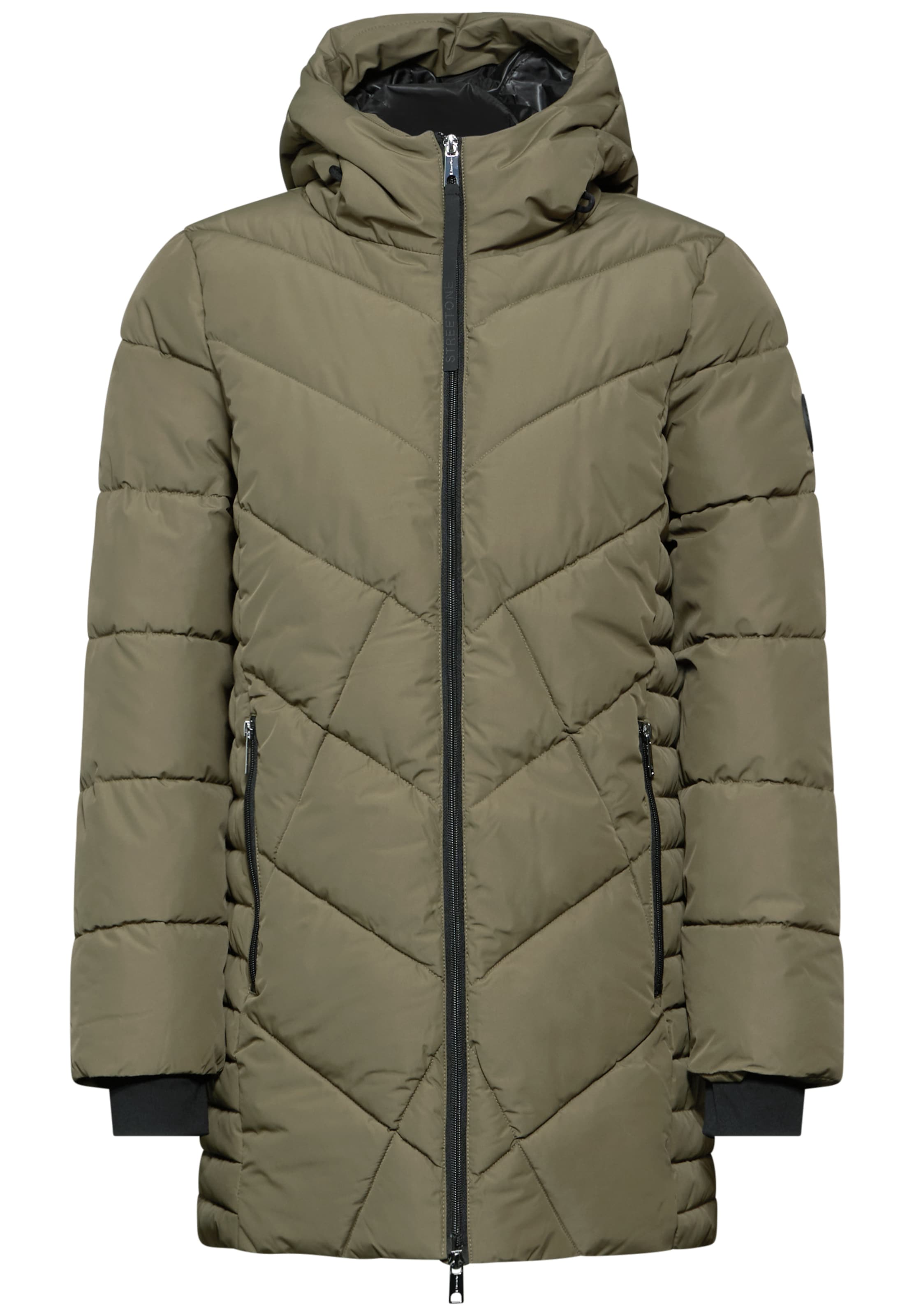 STREET ONE Winter Jacket in Green: front