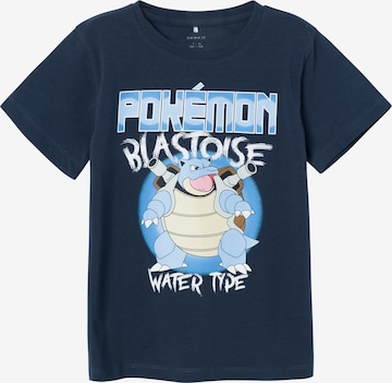 T-Shirt 'Jis Pokemon' NAME IT en bleu : devant