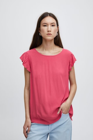 ICHI Blouse 'Marrakech' in Rood: voorkant