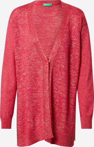 Cardigan UNITED COLORS OF BENETTON en rose : devant