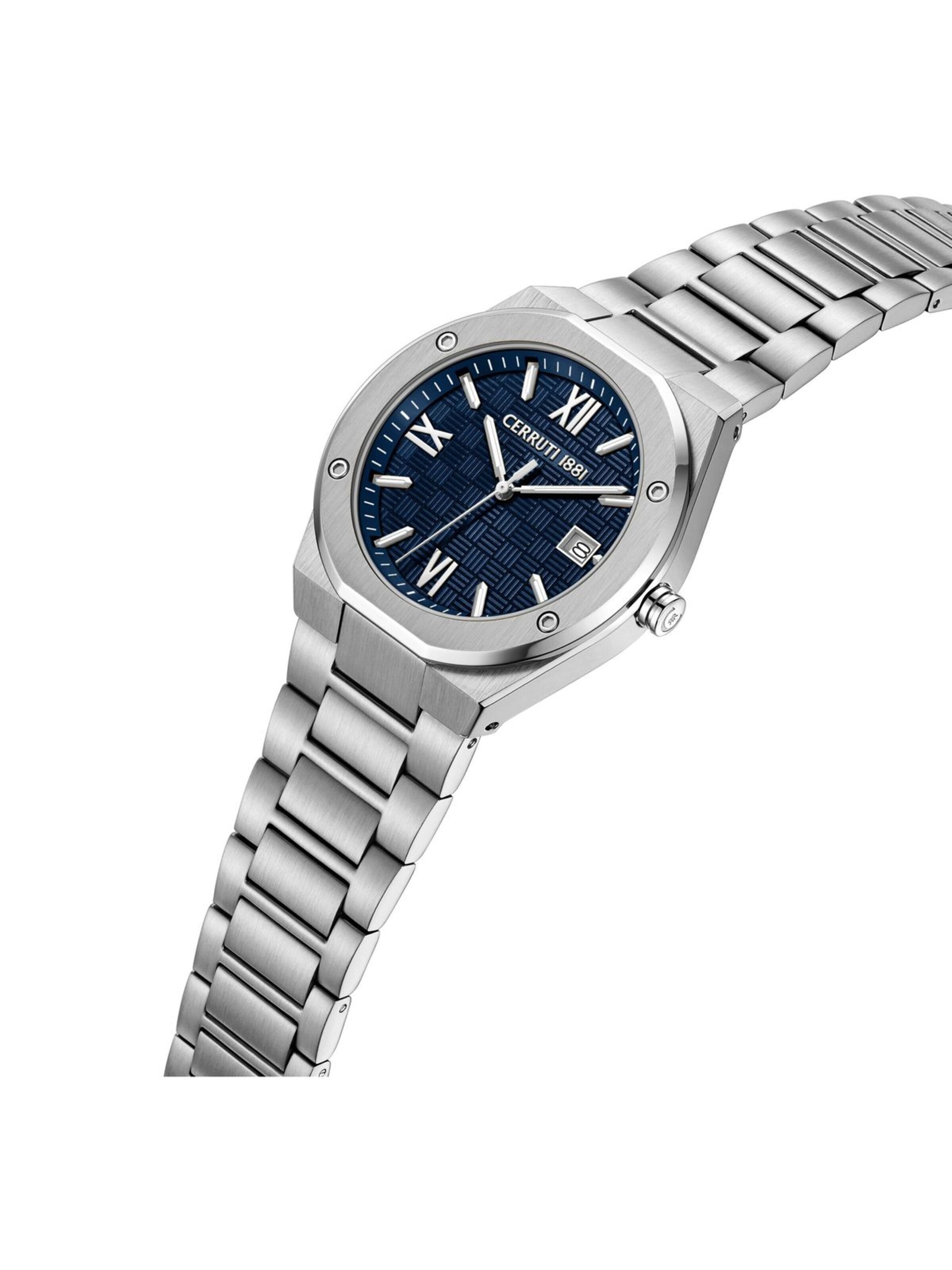 CERRUTI 1881 Zegarek analogowy 'Date watch Lecco' w kolorze srebrny