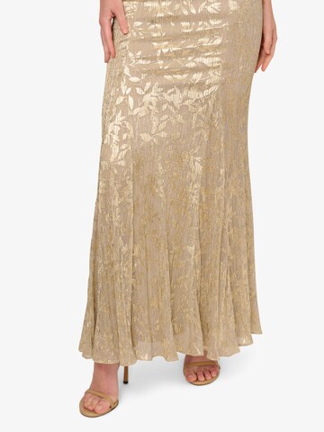 Adrianna Papell Langes Abendkleid 'Foil Leaf Mermaid Gown' in Gold