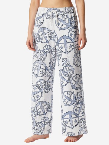 SCHIESSER Pajama pants ' SCHIESSER 150 YEARS ' in White: front