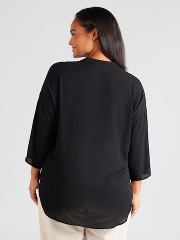 Guido Maria Kretschmer Curvy - Blusa 'Rosa' en negro: atrás