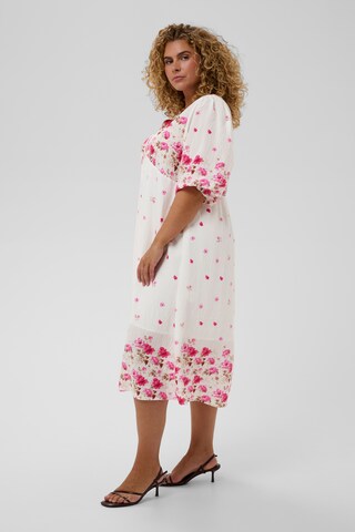 KAFFE CURVE Kleid 'Rosa' in Weiß