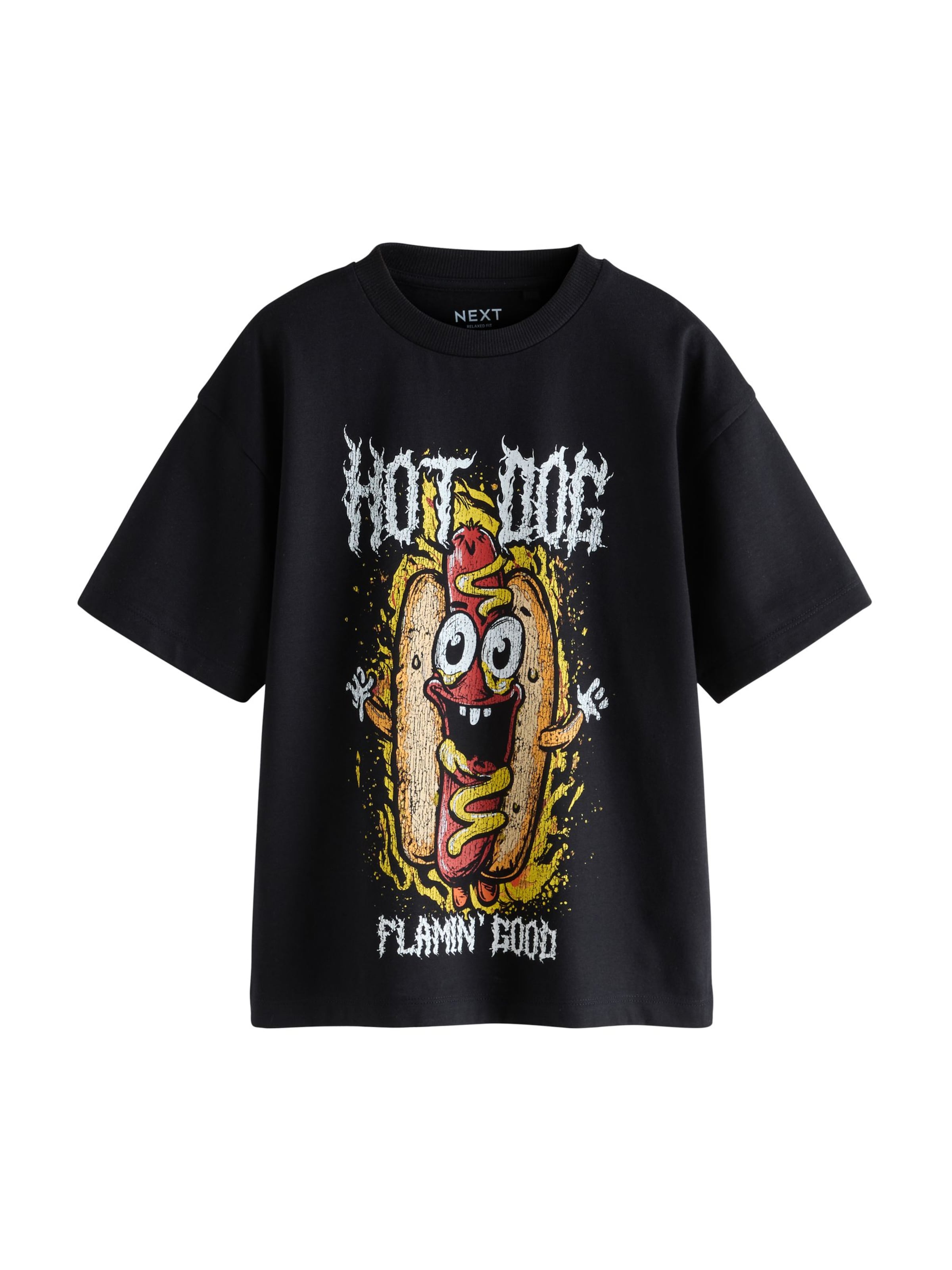 T-Shirt Next en noir : devant