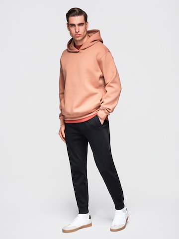 Effilé Pantalon de sport Ombre en noir