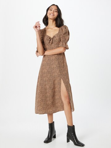 In The Style Dress 'OLIVIA' in Brown: front