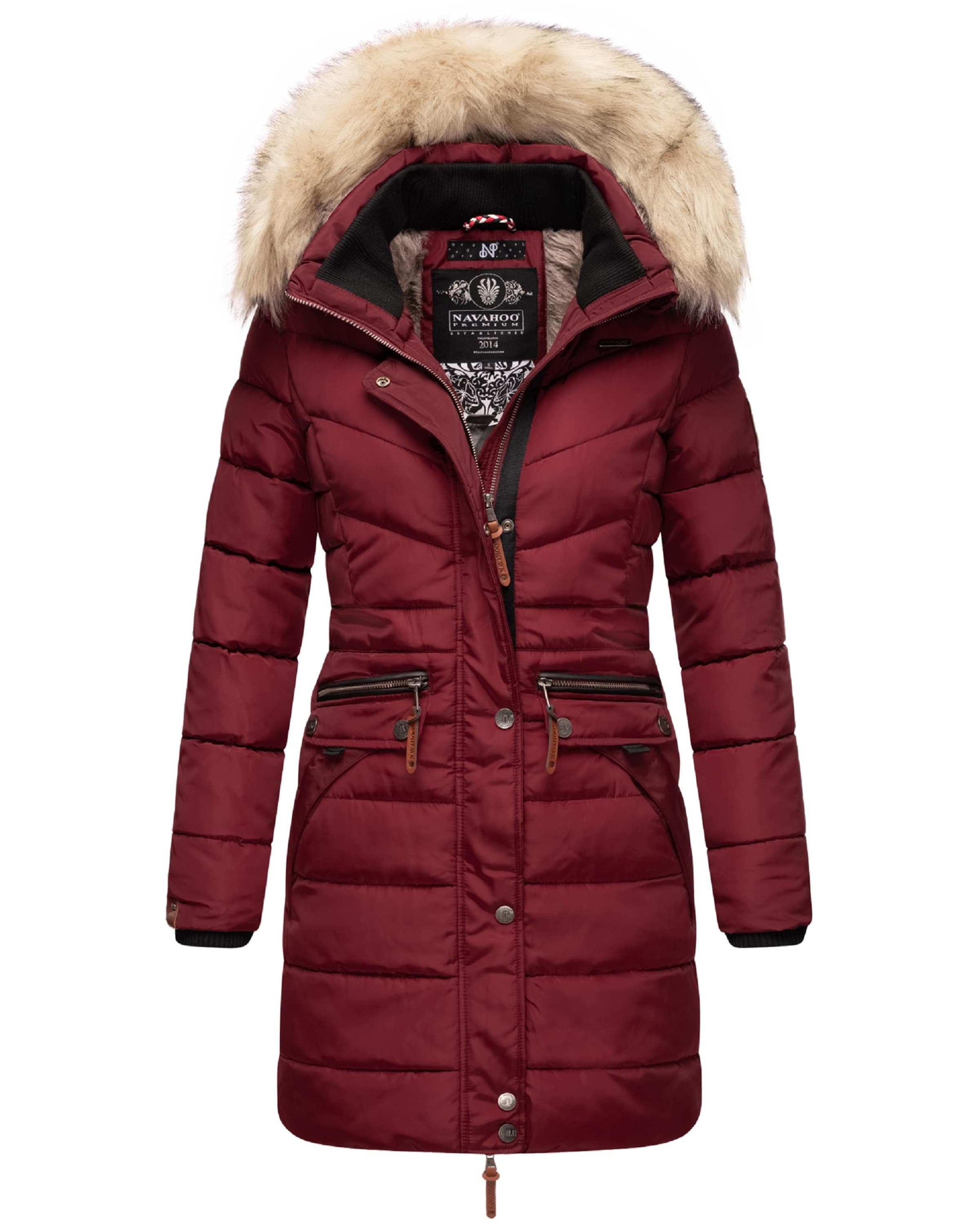 NAVAHOOZimski kaput 'Paula' - crvena boja: prednji dio