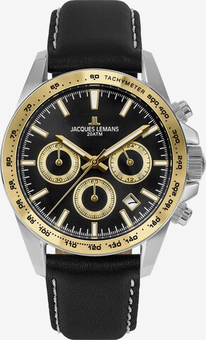 Jacques Lemans Uhr in Schwarz: predná strana