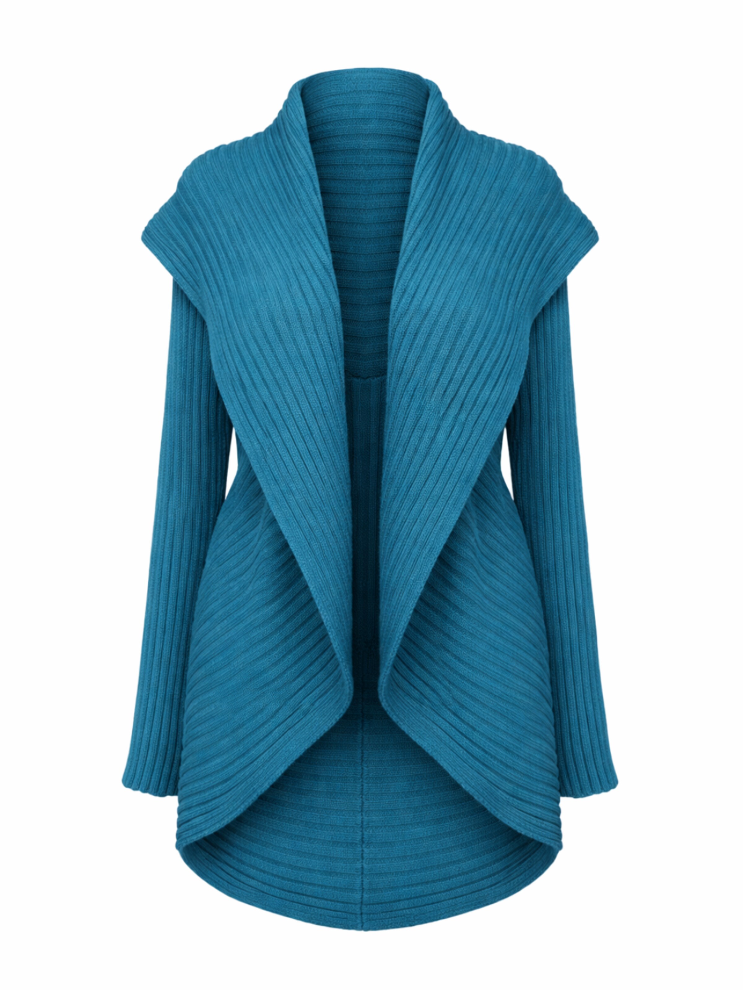 Süel knitwear - Cárdigan 'Round ribbed' en verde: frente