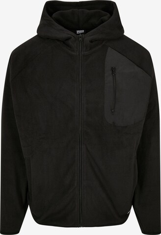 Urban Classics Fleece Jacket 'Polar' in Black: front