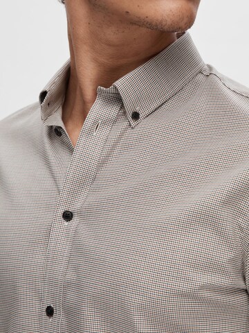 SELECTED Regular Fit Hemd 'Sirius' in Beige