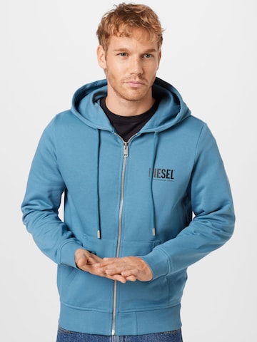 DIESEL Sweat jacket 'GIRK' in Blue: front