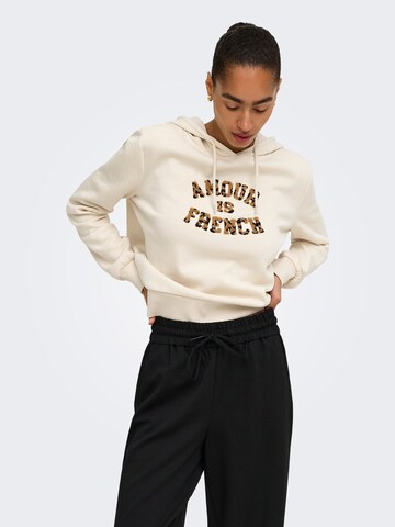 Sweat-shirt 'ONLMaia' ONLY en beige : devant