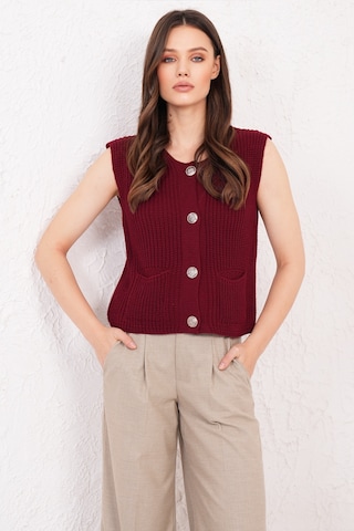 Gilet in maglia di Trend Alaçatı Stili in rosso: frontale