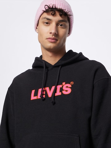 LEVI'S ® Regular fit Μπλούζα φούτερ 'Relaxed Graphic Hoodie' σε μαύρο