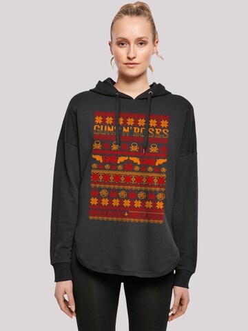 Sweat-shirt 'Guns And Roses' F4NT4STIC en noir : devant