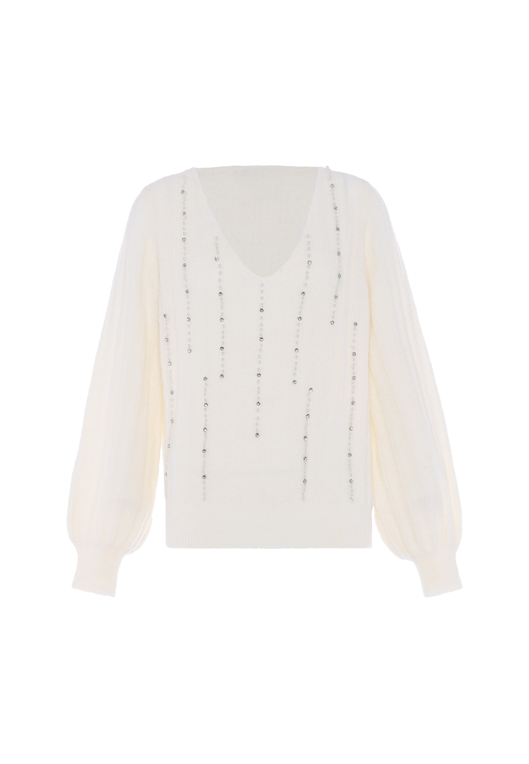 faina Пуловер в бяло: отпред