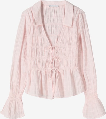 Camicia da donna di Bershka in rosa: frontale