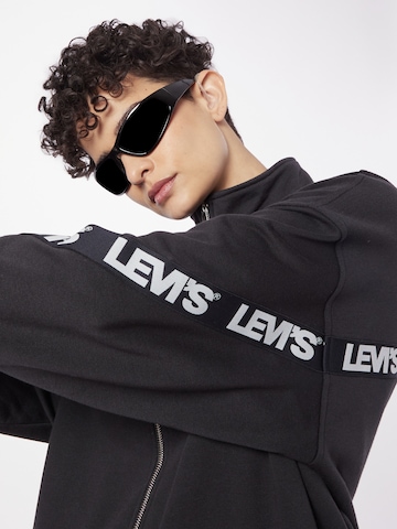 LEVI'S ® Zip-Up Hoodie 'GR Taped Flex Zip' in Black