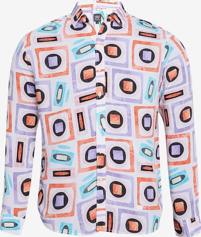 Campus Sutra Camisa 'Easton' em azul claro / lavanda / laranja / preto / branco, Vista do artigo