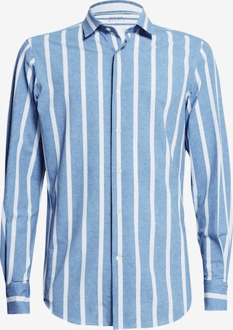 Boggi Milano Slim fit Button Up Shirt in Blue: front