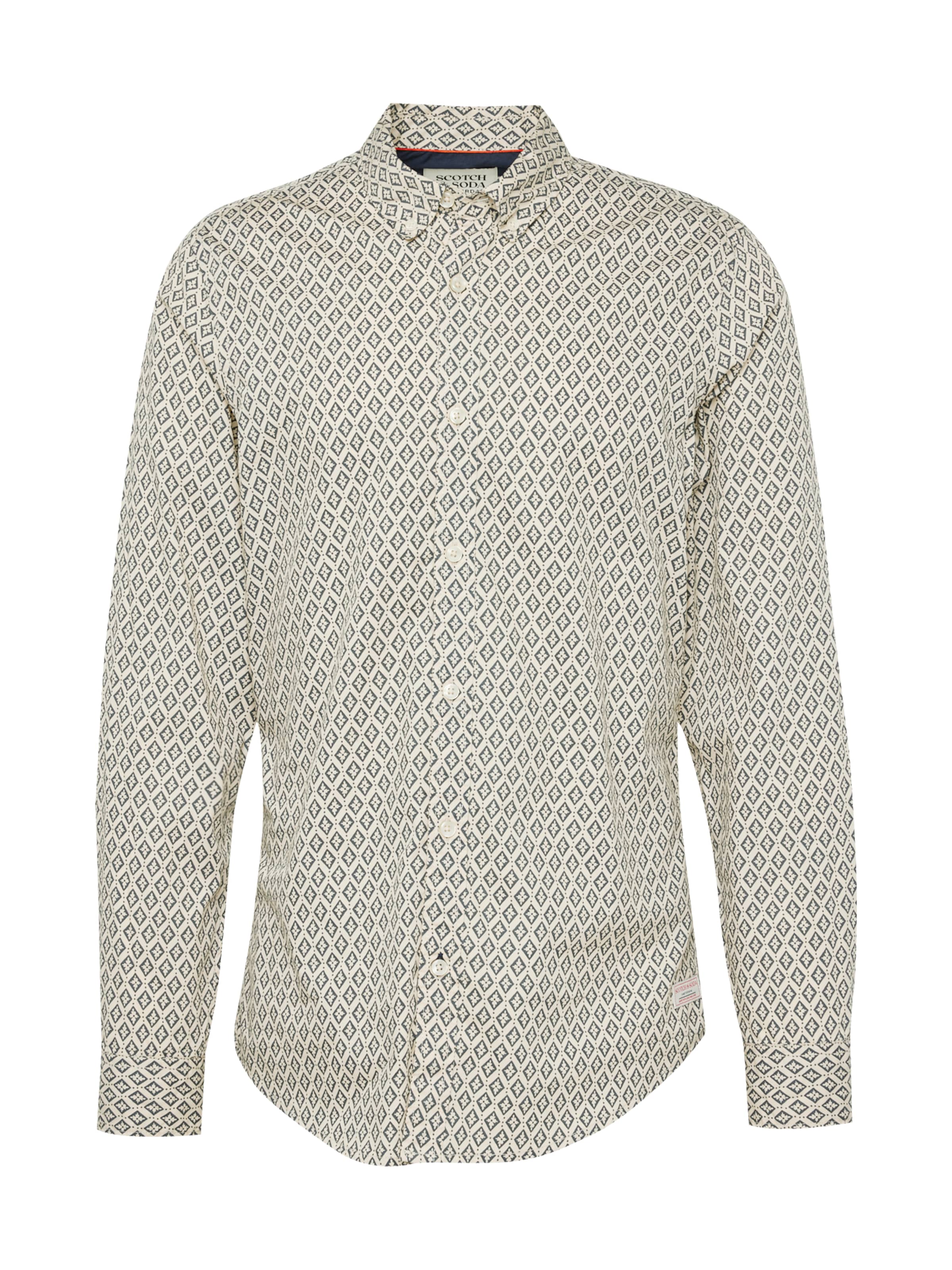 SCOTCH & SODASlim Fit Košulja 'Ditsy' - bež boja: prednji dio