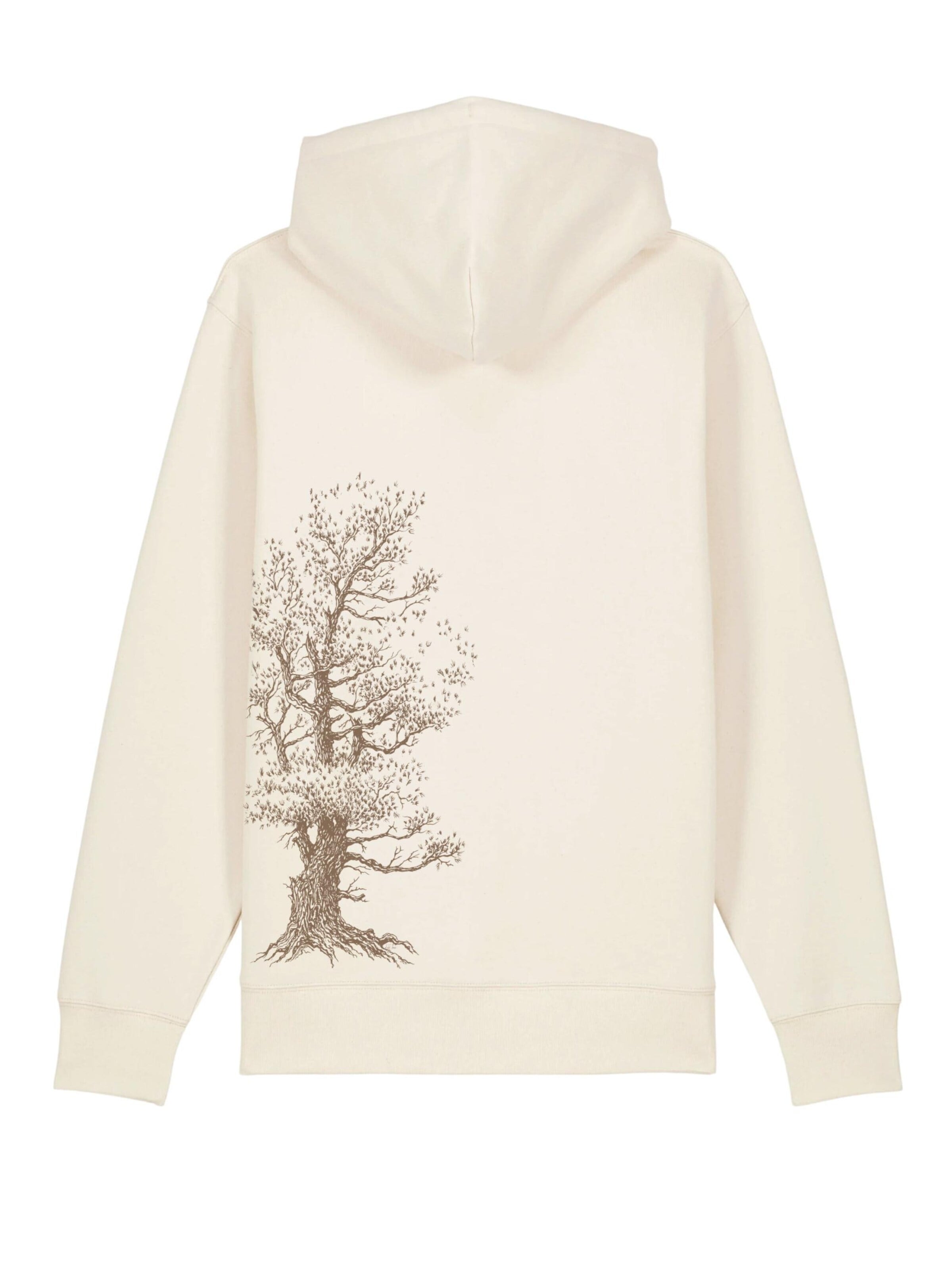 Life-Tree Sweatshirt 'Natural Raw Pine Tree' in Beige: front