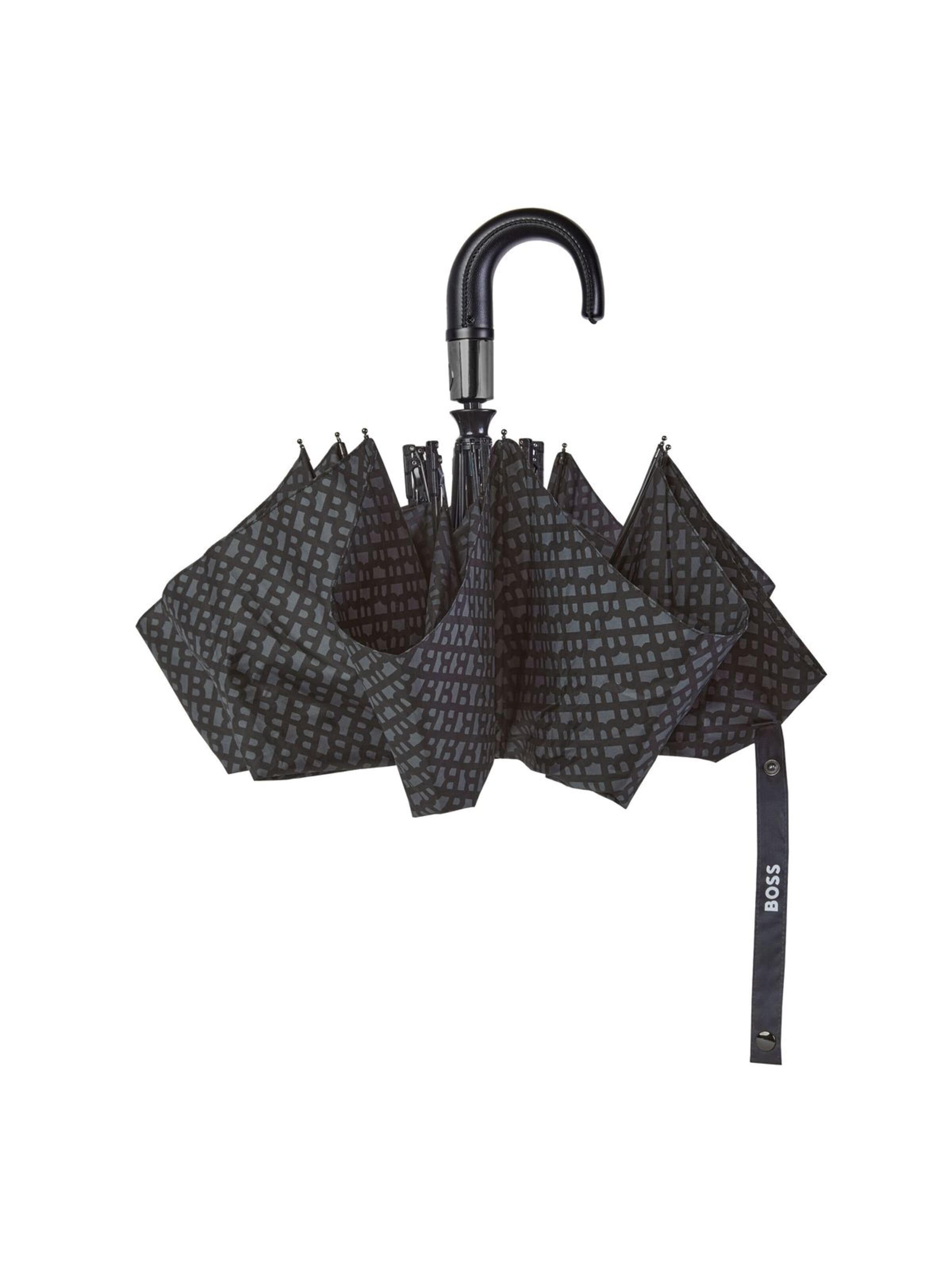 Parapluie 'Pocket umbrella Monogramme Dark Grey' BOSS en gris