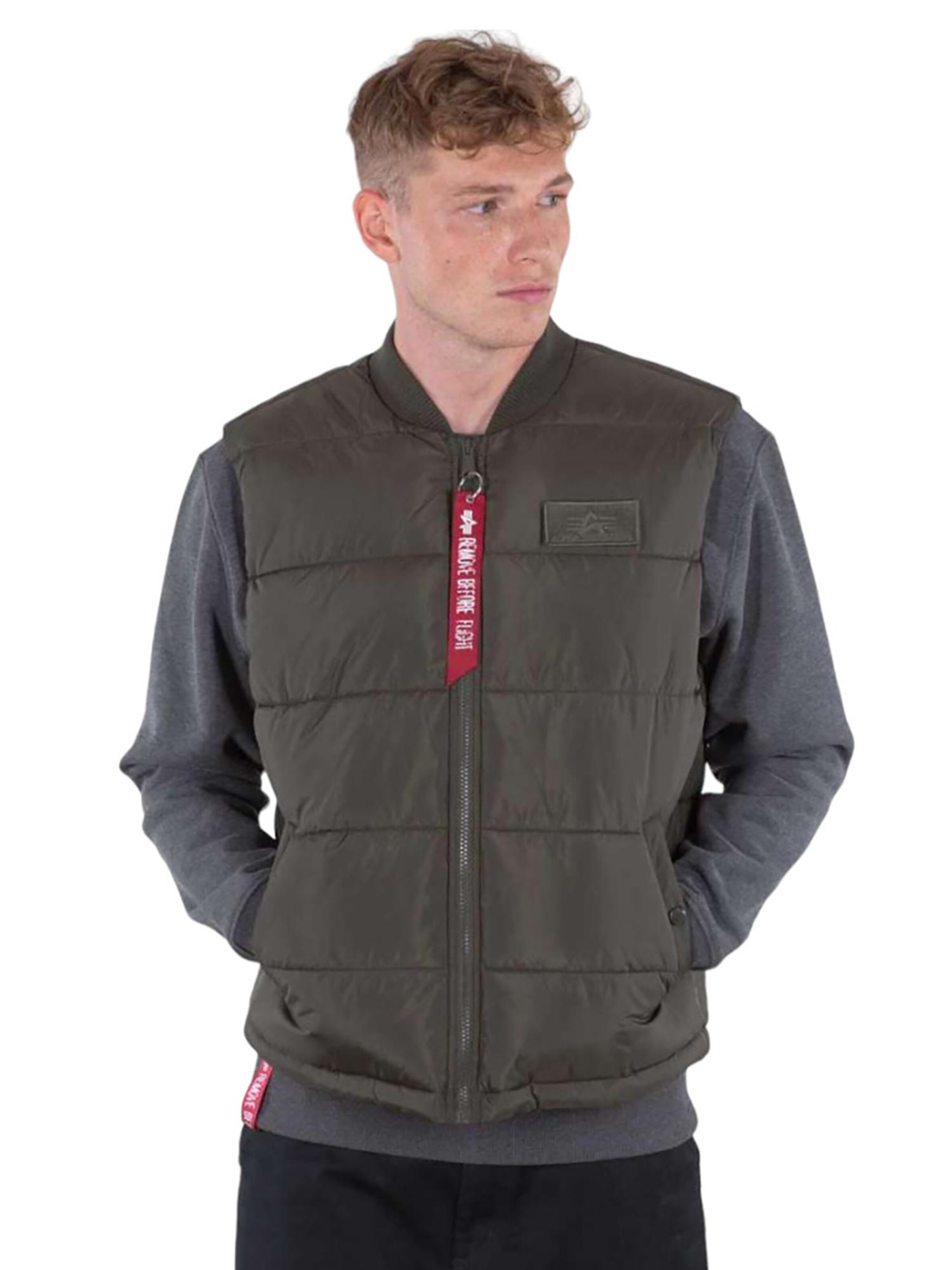 ALPHA INDUSTRIES Weste 'LW'‌‌‌ in Grün