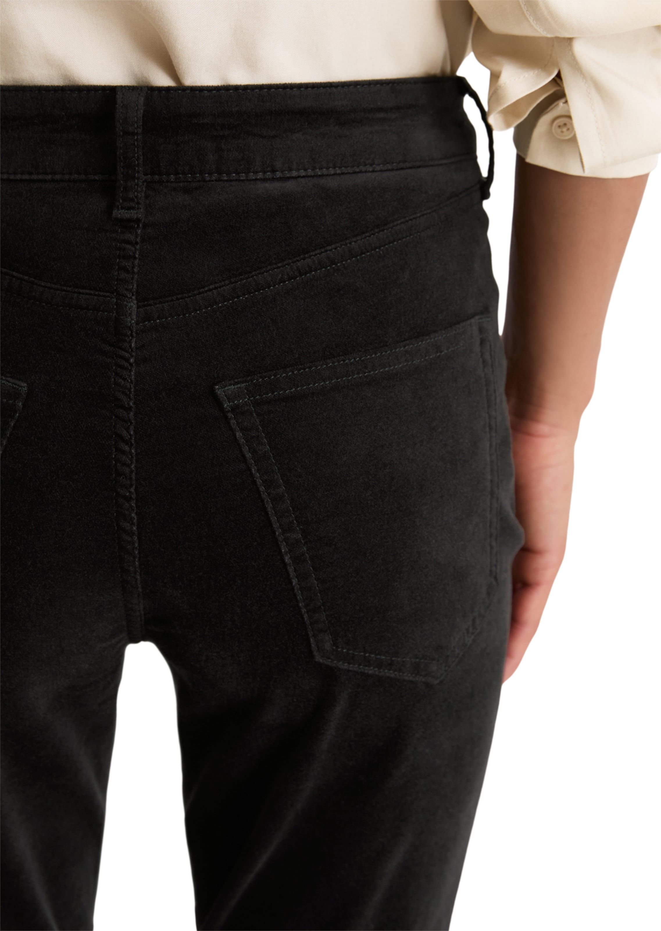 Marc O'Polo Slim fit Trousers 'Alkea' in Black