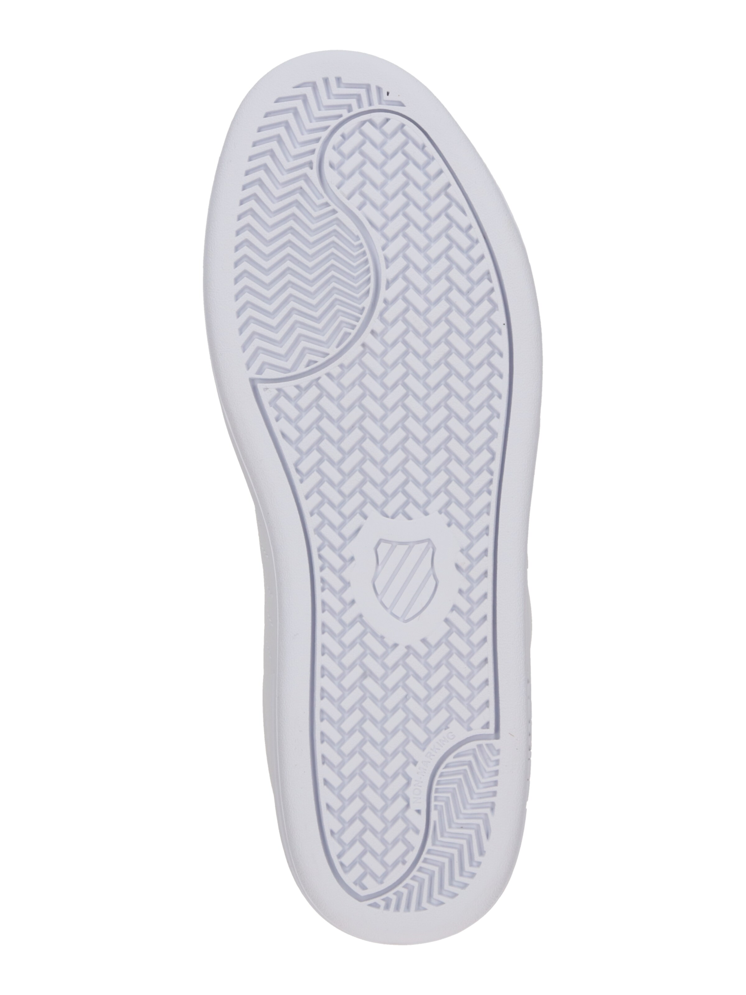 balta K-SWISS Sportbačiai be auliuko 'Court Shield II'