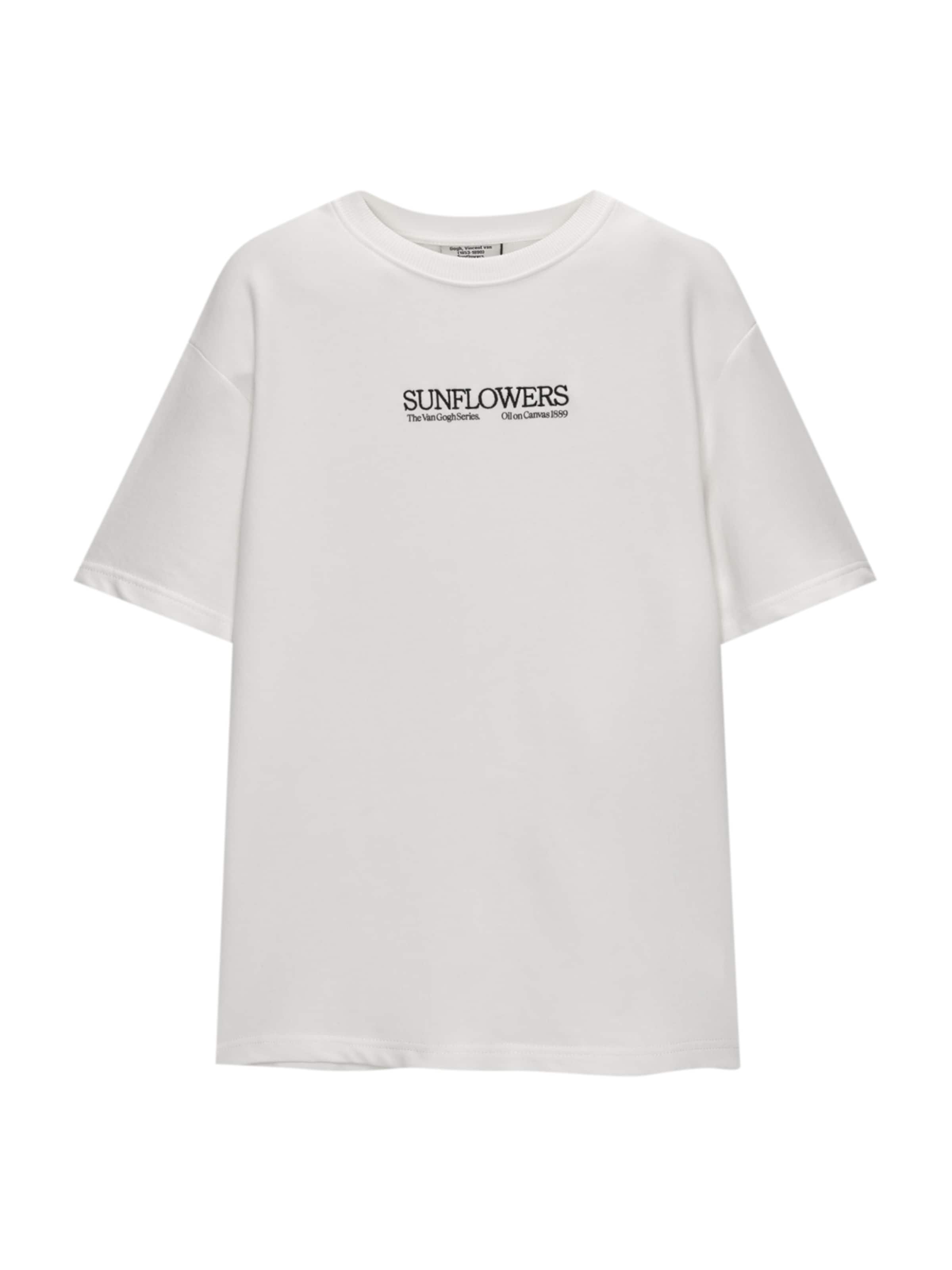 Pull&Bear Sweatshirt i vit: framsida