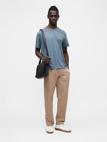 T-Shirt 'SLHASPEN ' SELECTED en bleu