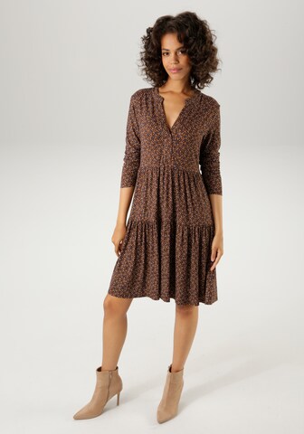 Aniston CASUAL Dress in Brown: front