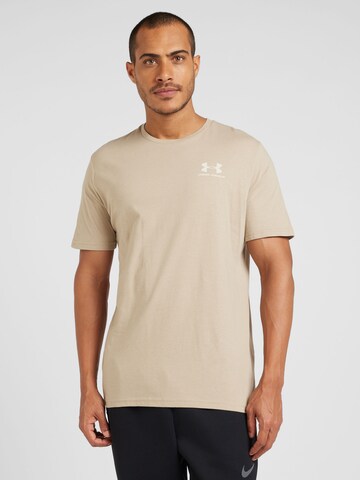 Maglia funzionale di UNDER ARMOUR in marrone: frontale