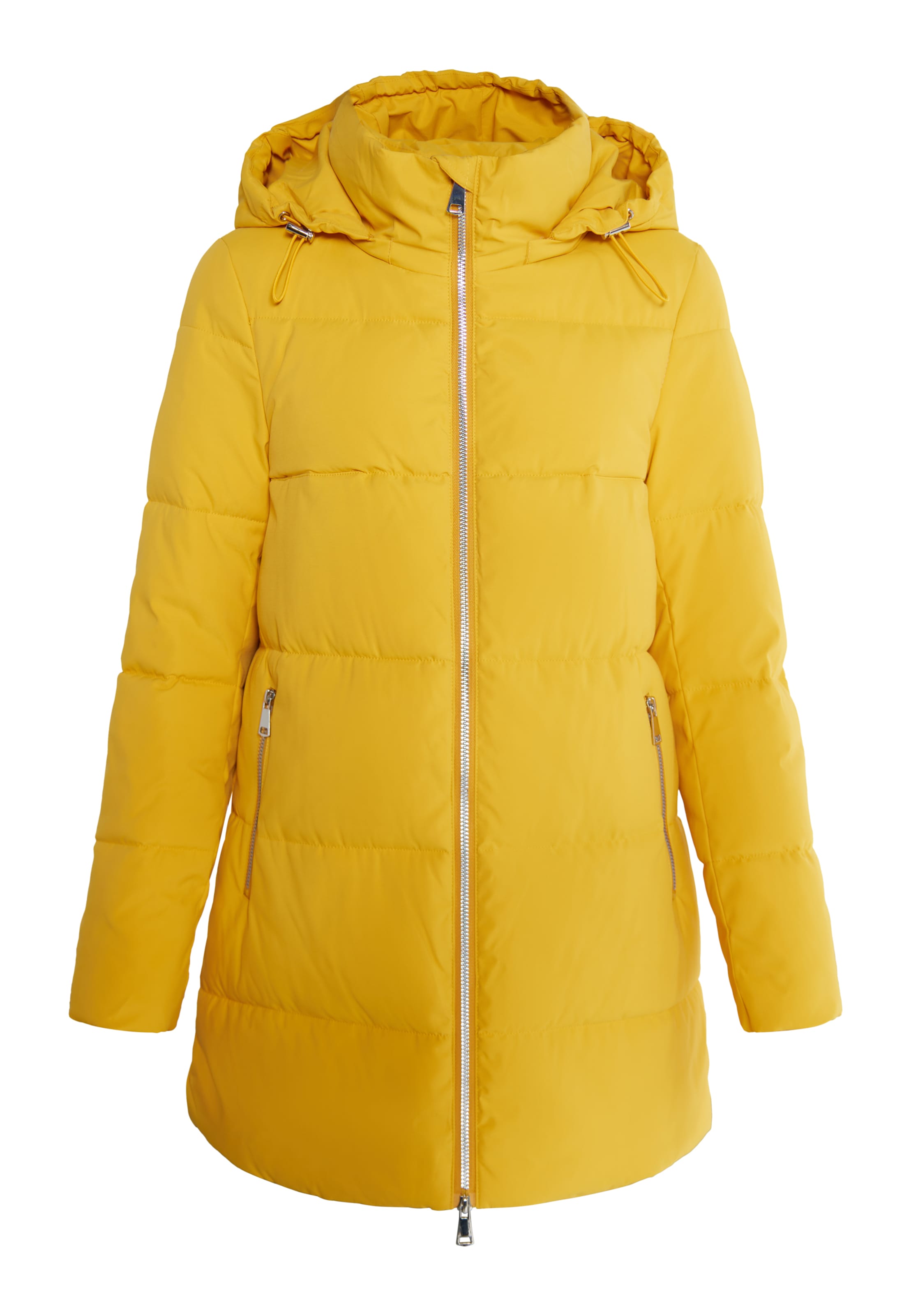 usha BLUE LABEL Zimski plašč 'Fenia' | rumena barva: sprednja stran