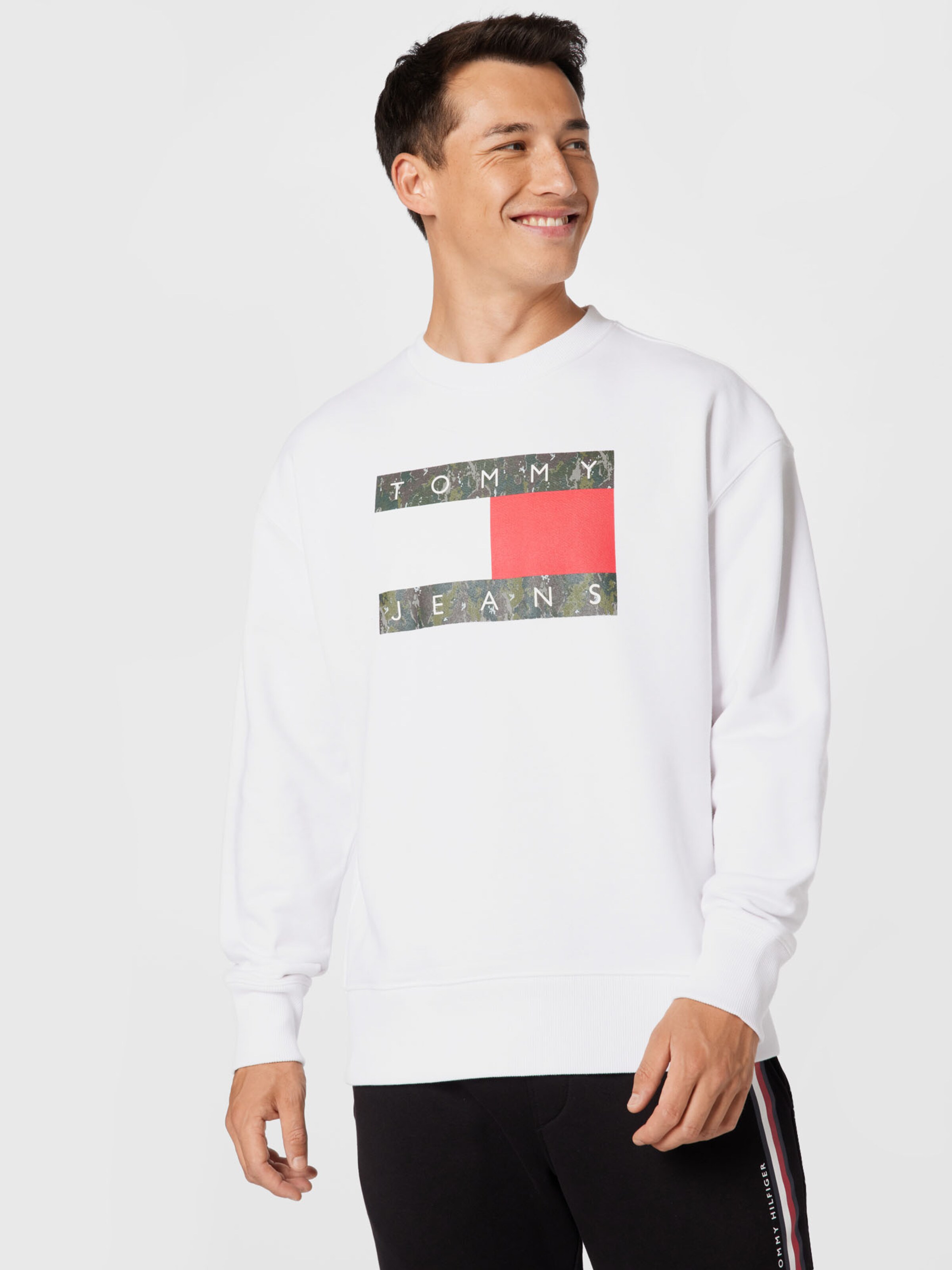 Männer Sweat Tommy Jeans Sweatshirt in Weiß - IK77609 Männer Sweat Tommy Jeans Sweatshirt in Weiß - IK77609