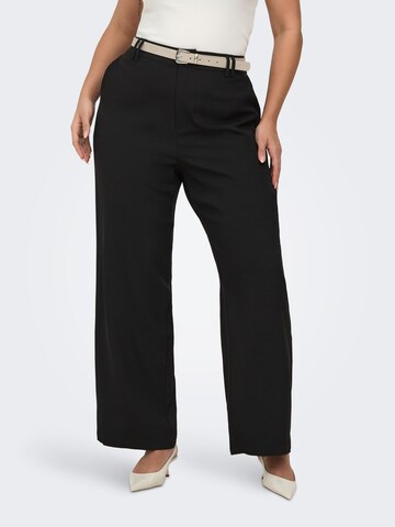 ONLY Carmakoma Wide leg Broek 'CARVictoria' in Zwart: voorkant