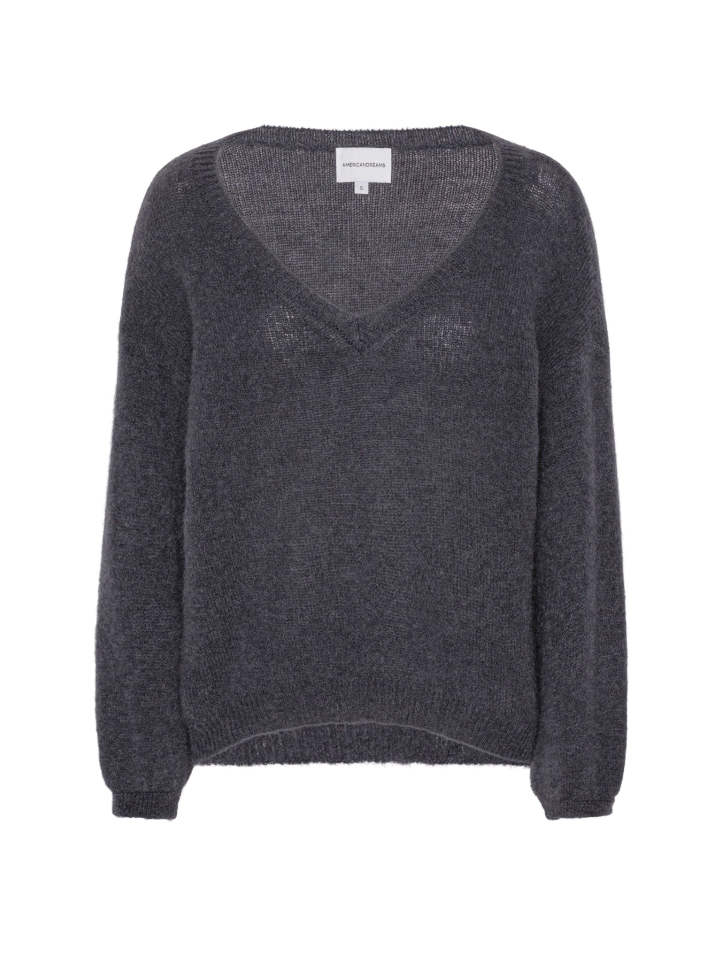 americandreams Oversizepullover 'Silja'‌‌‌‌‌ in Schwarz: Vorderseite