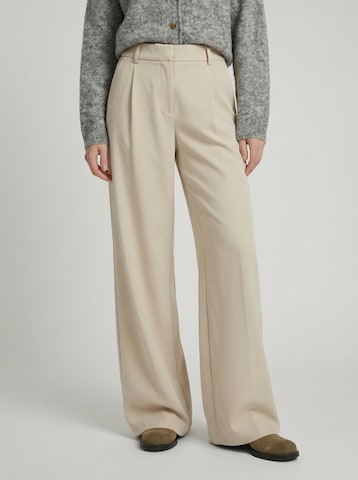 studioselect Zvonové kalhoty Kalhoty se sklady v pase 'Zoe' – béžová: přední strana
