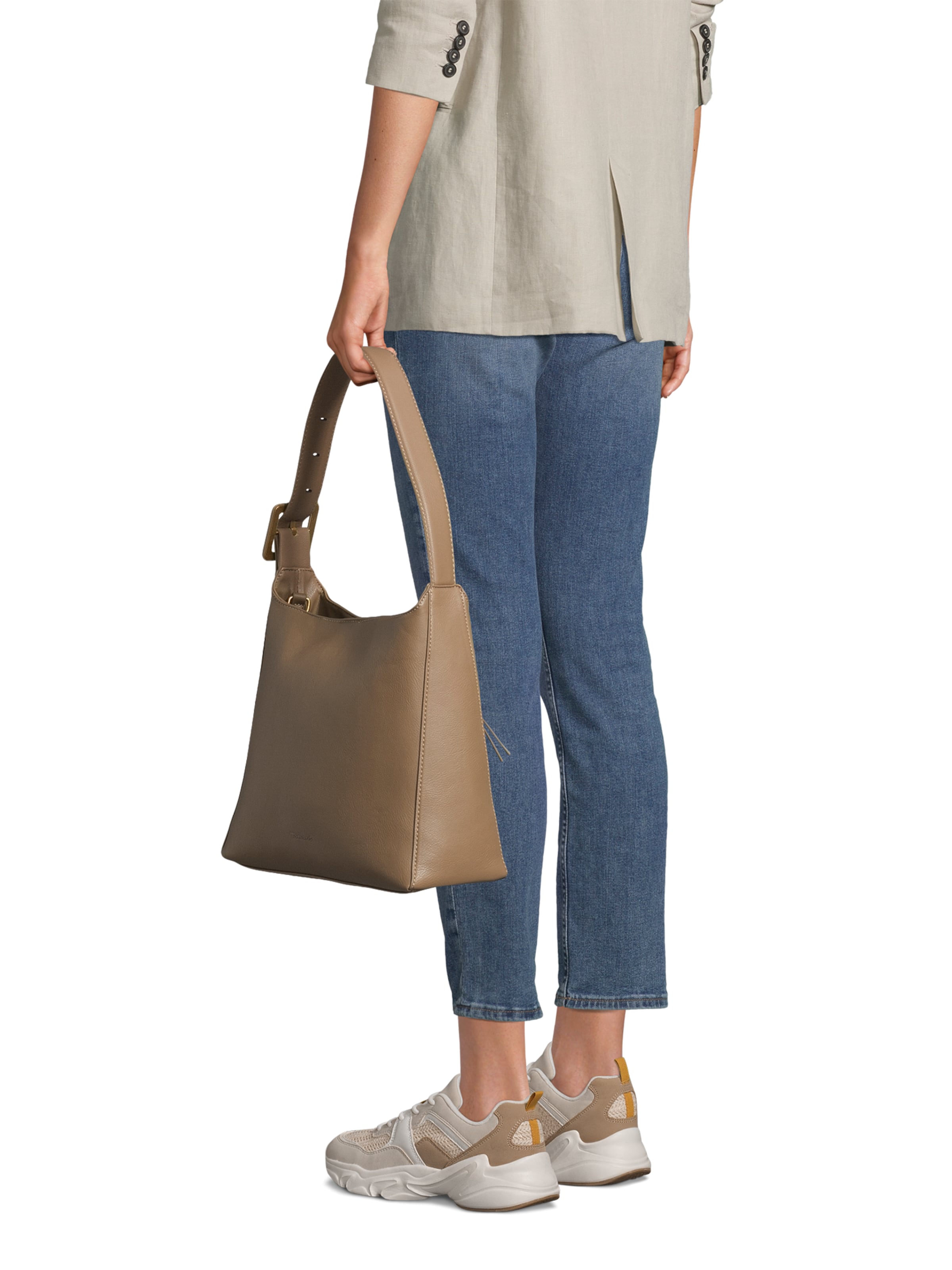 Tamaris Schultertasche 'Gunda' in Grau: Vorderseite