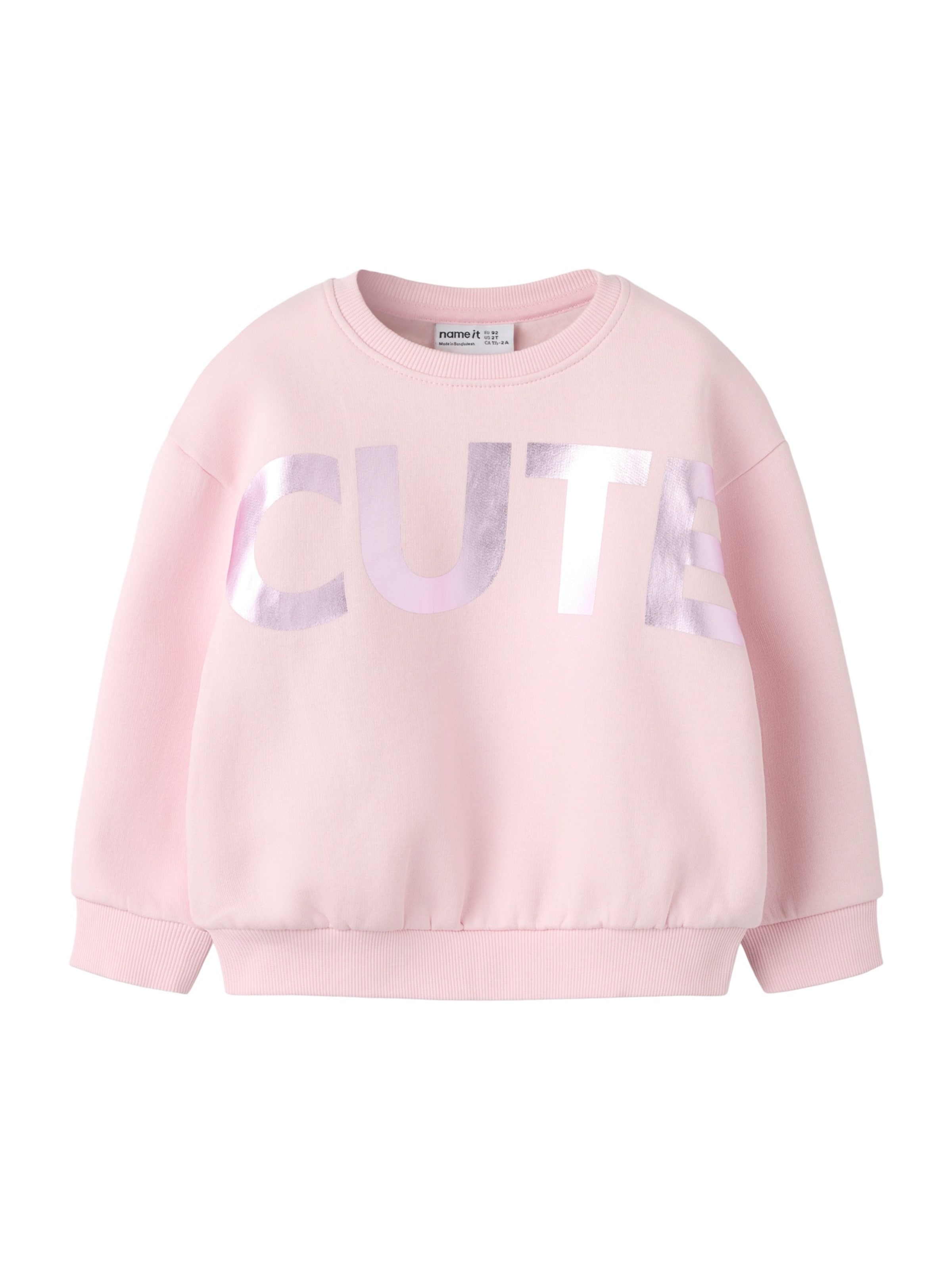 NAME ITSweater majica 'NMFNILLE' - roza boja: prednji dio