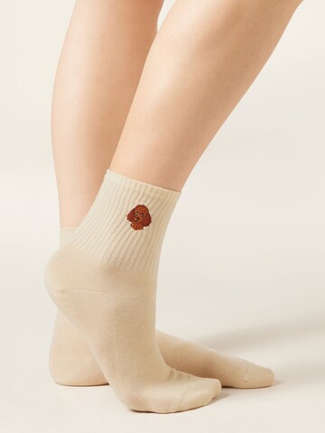 CALZEDONIA Socks 'Dog' in Yellow: front