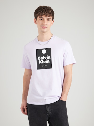 T-Shirt Calvin Klein Jeans en violet : devant