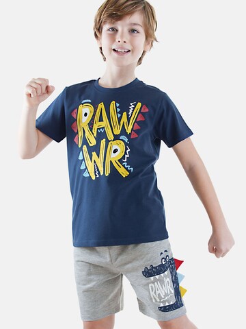 Denokids Tracksuit 'Rawr' in Blue: front