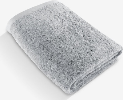 Herzbach home Saunatuch Pura, feingemusterte Bordüre, weich, hochwertig, Flächengewicht 550 gsm in silber, Produktansicht