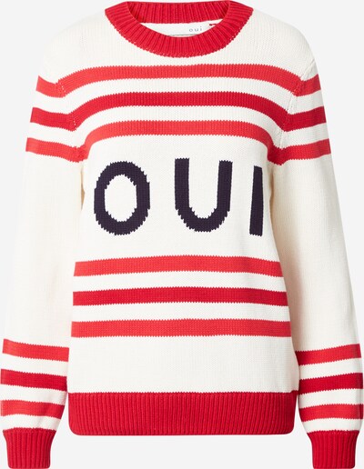 OUI Sweater in Navy / Red / mottled white, Item view