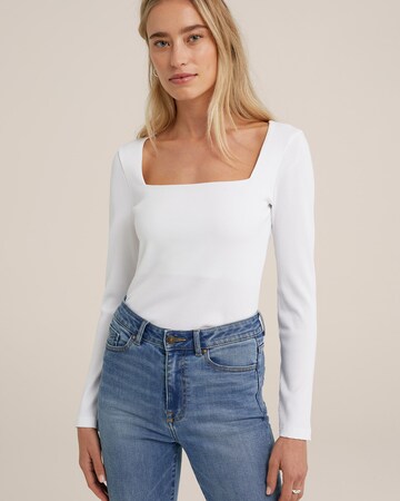 Maglietta di WE Fashion in bianco: frontale
